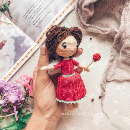 Crochet Pattern Doll Strawberry Fairy Amigurumi..
