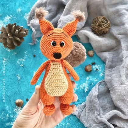 Crochet Pattern Squirrel Amigurumi Crochet Toy..