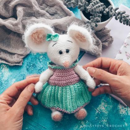 Crochet Pattern Mause Amigurumi Crochet Toy..