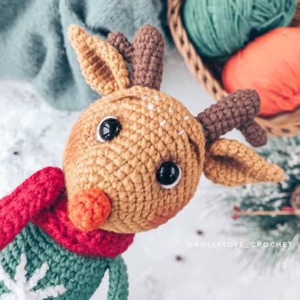 Crochet Pattern Deer Amigurumi Crochet Toy..